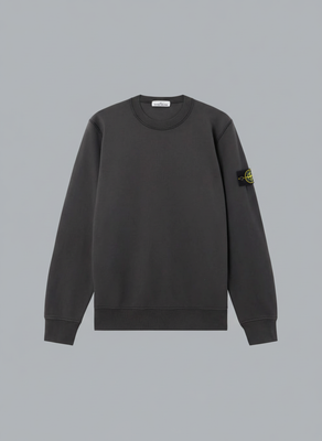 ORGANIC COTTON FLEECE SWEATSHIRT LEAD GREY