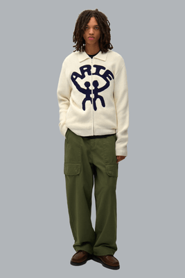 ALL TOGETHER LOGO CARDIGAN OFF-WHITE