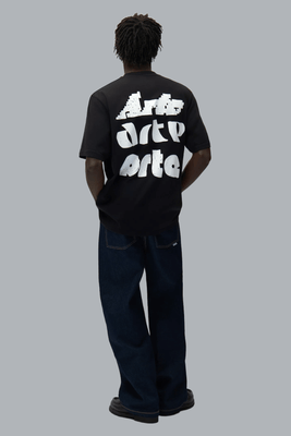 MULTI ARTE PRINT LOGO T-SHIRT BLACK