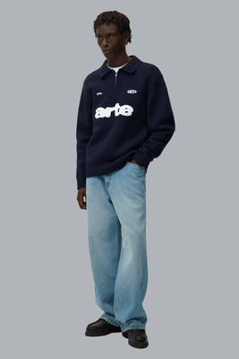 KNIT POLO SHIRT NAVY