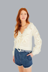 CROCHET FLOWERS CARDIGAN