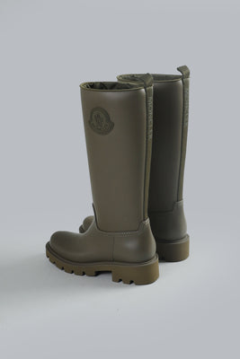 MONCLER KICKSTREAM HIGH RAIN BOOTS Army Green WOMEN SHOES