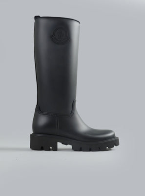 MONCLER KICKSTREAM HIGH RAIN BOOTS Black WOMEN SHOES