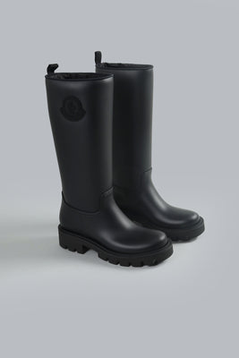 MONCLER KICKSTREAM HIGH RAIN BOOTS Black WOMEN SHOES