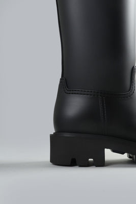 MONCLER KICKSTREAM HIGH RAIN BOOTS Black WOMEN SHOES