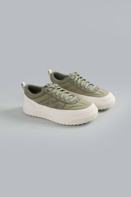 MONCLER MONPULSE LOW TOP SNEAKERS Olive Green MEN SHOES