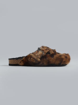 Sabot Leopard Pelliccia Clogs