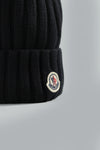 MONCLER LOGO BEANIE Black WOMEN