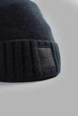 CASHMERE_STONE ISLAND GHOST BEANIE NAVY BLUE