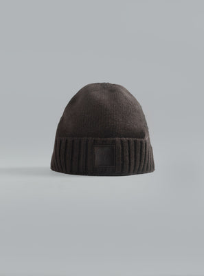 CASHMERE_STONE ISLAND GHOST BEANIE DARK BROWN