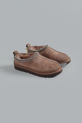 TASMAN BIARRITZ SLIPPERS DARK TAUPE