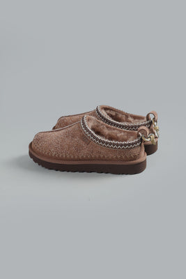 TASMAN BIARRITZ SLIPPERS DARK TAUPE