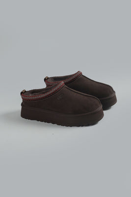TAZZ SLIPPERS DARK BROWN DARK BROWN