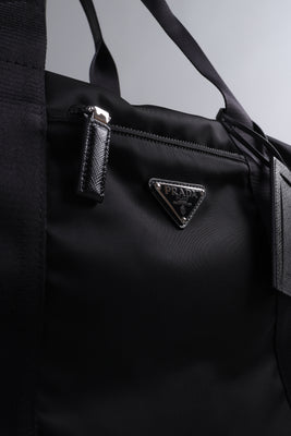 Re-Nylon And Saffiano Leather Black