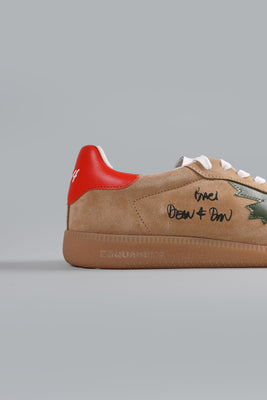 Lace-Up Low Top Sneakers TAUPE