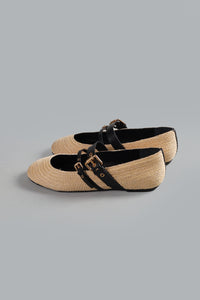 Raffia Ballerinas