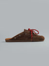 Boat Loafer Mule Suede DARK BROWN