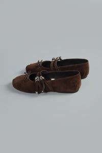 Vita Ballerina Double strap DARK BROWN