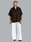 FRENKIE WOOL CAPE CHESTNUT