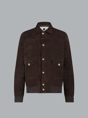 JOSEPH SUEDE DOWN JACKET COFFEE