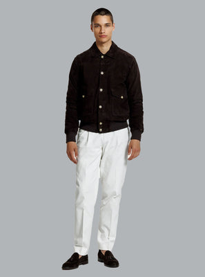 JOSEPH SUEDE DOWN JACKET COFFEE