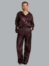 LUCCA LEATHER PANTS BURGUNDY