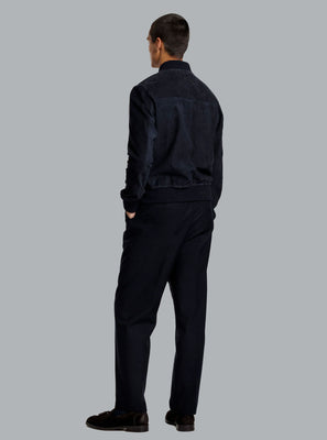 MICHAEL SUEDE BOMBER JACKET ROYAL