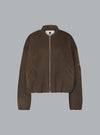 PEARL WOOL BOMBER JACKET CHESTNUT