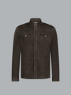 ROCCO SUEDE OVERSHIRT COFFEE
