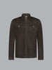 ROCCO SUEDE OVERSHIRT COFFEE