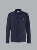 ROCCO SUEDE OVERSHIRT ROYAL