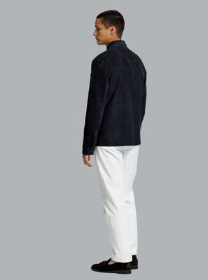 ROCCO SUEDE OVERSHIRT ROYAL
