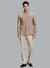 ROCCO SUEDE OVERSHIRT TAUPE