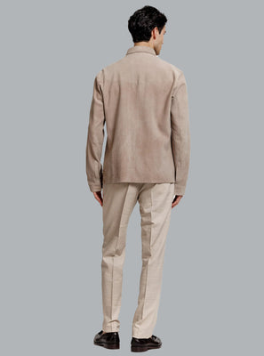 ROCCO SUEDE OVERSHIRT TAUPE