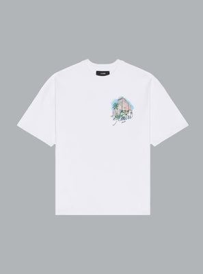 AMIRI HOTEL PRINT OVERSIZED T-SHIRT WHITE