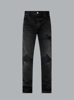 AMIRI LEATHER STRAIGHT MX1 JEANS
