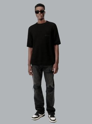 AMIRI LEATHER STRAIGHT MX1 JEANS