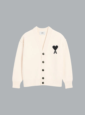 ADC FELTED WOOL CARDIGAN OFF WHITE