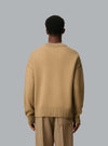 AMI DE COEUR FELTED WOOL CREWNECK DARK BEIGE