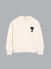 AMI DE COEUR FELTED WOOL CREWNECK OFF WHITE