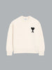 AMI DE COEUR FELTED WOOL CREWNECK OFF WHITE