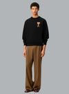 AMI DE COEUR PATCH SWEATER BLACK