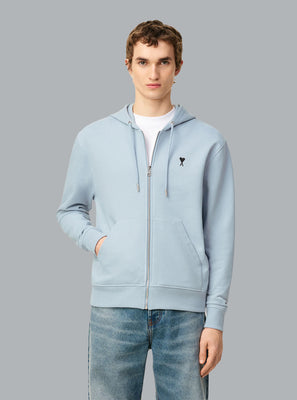 AMI DE COEUR ZIP THROUGH HOODIE LIGHT BLUE