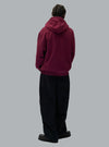 EYE FRONT LOGO ZIP THROUGH HOODIE BURGUNDY