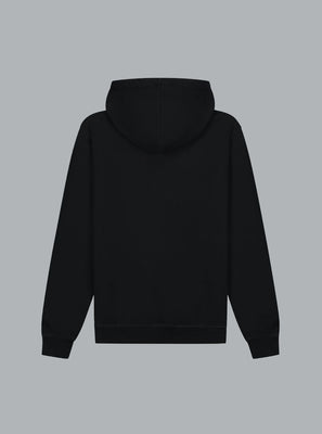 EYE FRONT LOGO ZIP THROUGH HOODIE BLACK