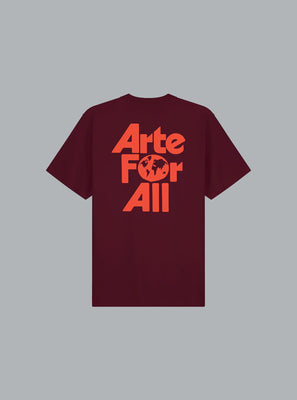 ARTE FOR ALL LOGO T-SHIRT BURGUNDY