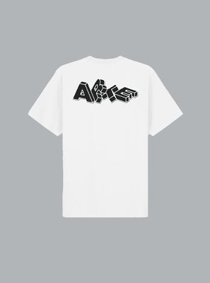 BLOCK PRINT LOGO T-SHIRT WHITE