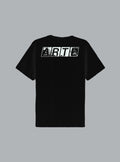 Faded Back Print T-shirt Black