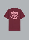 EYE PRINT LOGO T-SHIRT BURGUNDY