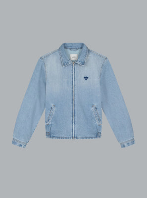 HEART LOGO DENIM JACKET LIGHT BLUE